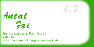 antal fai business card